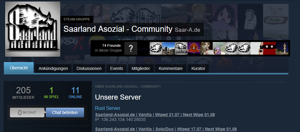 Join our Steam Community